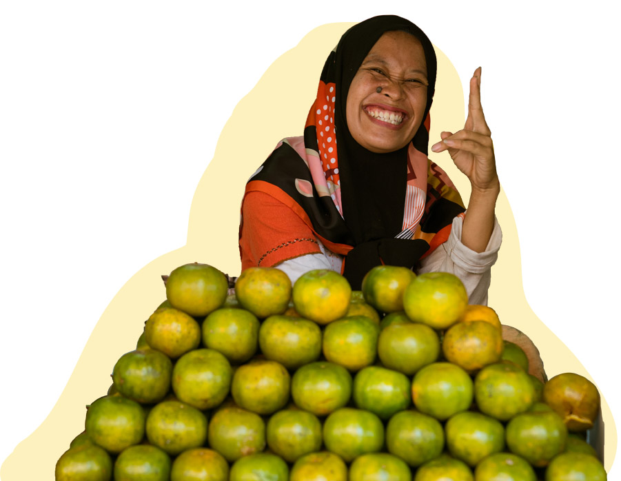 A lady smiling